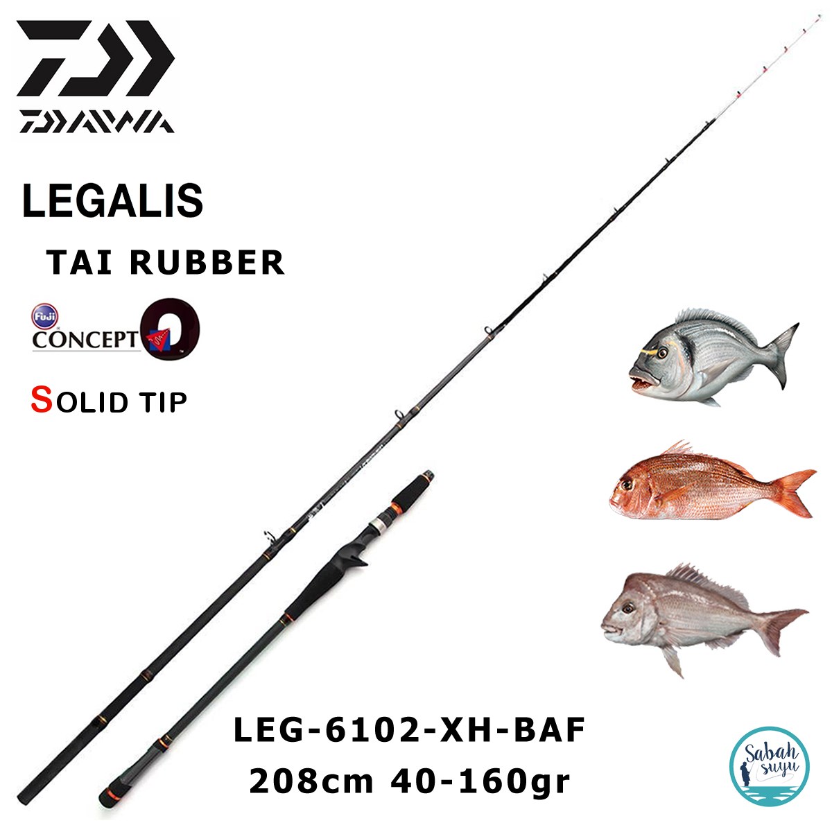 Daiwa Legalis 2.08mt 40-160gr (S2P) Tetikli Tai Rubber Kamış
