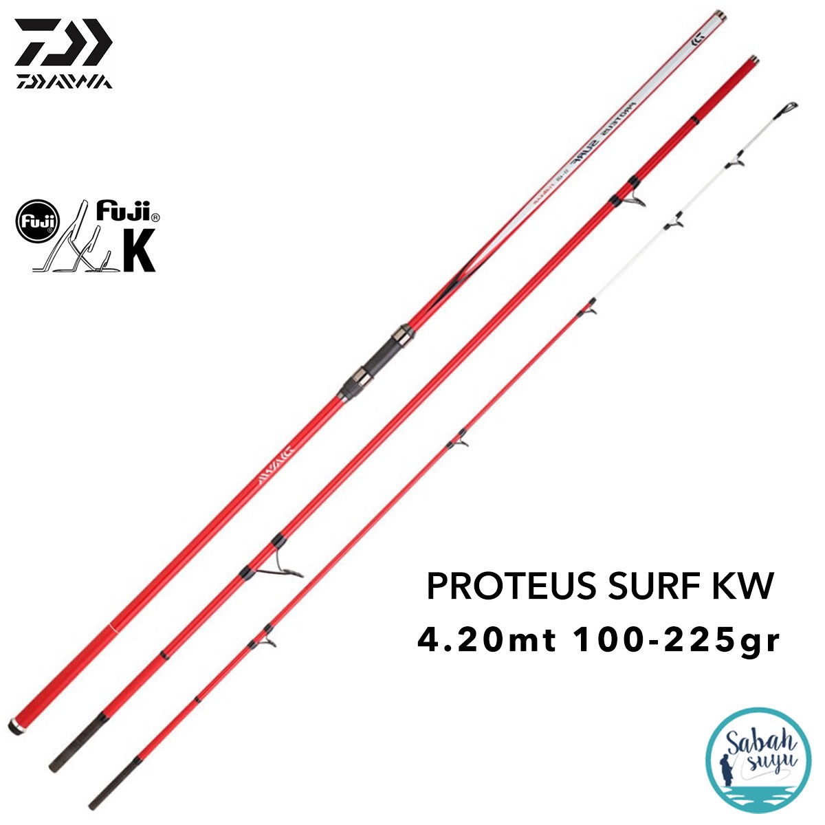 Daiwa Proteus Surf KW AF 4.20mt 100-225gr (3P) Surf Kamış