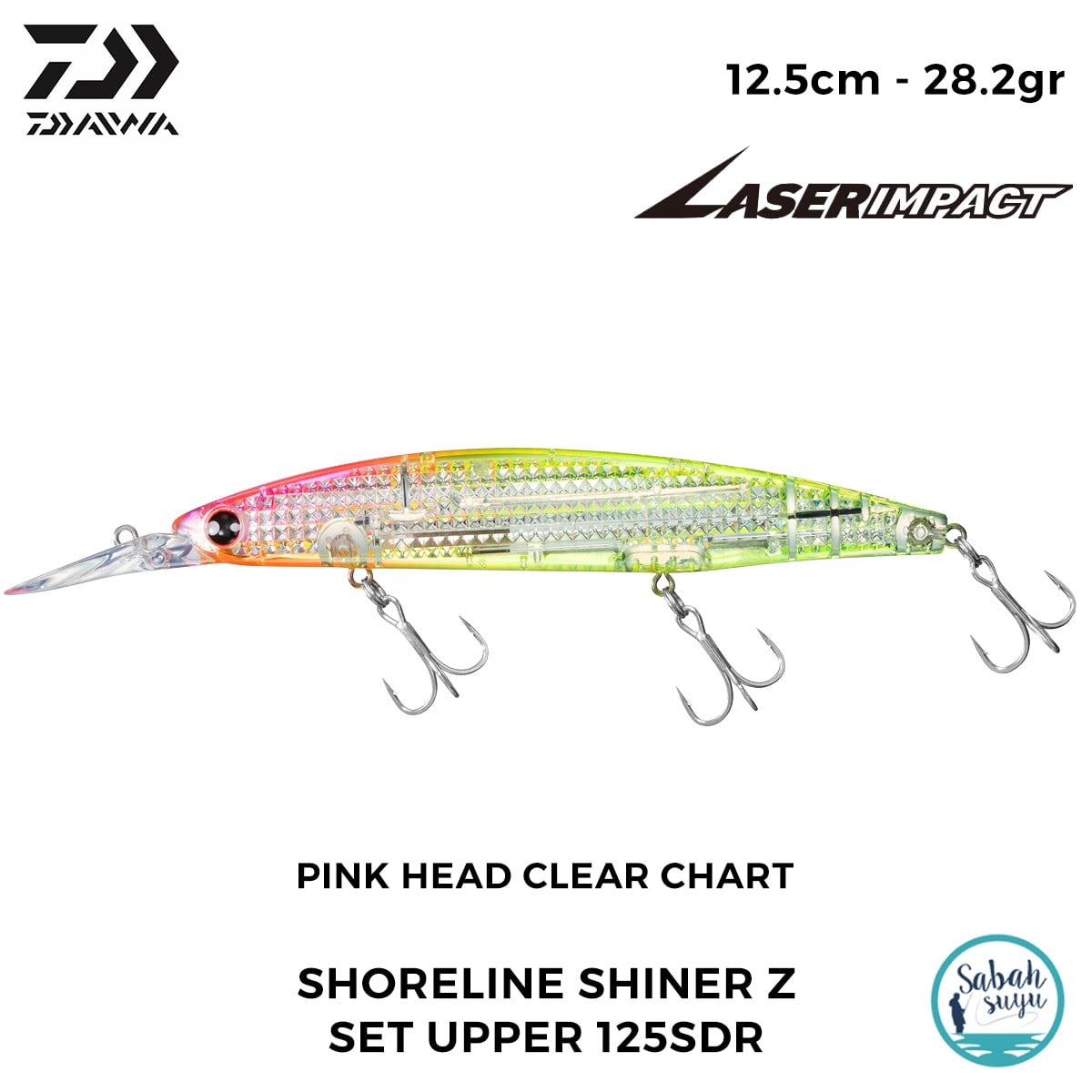 Daiwa SLS-Z Set Upper 125SDR-LI 12.5cm 28.2gr LI Pink Head Clear Chart