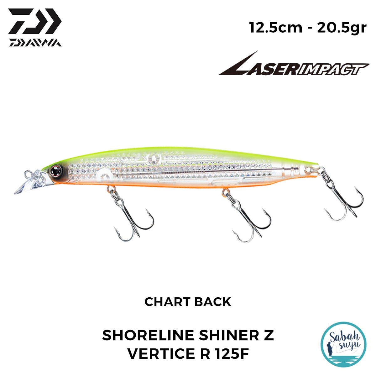 Daiwa SLS-Z Vertice R 125F-LI 12.5cm 20.5gr LI Chart Back