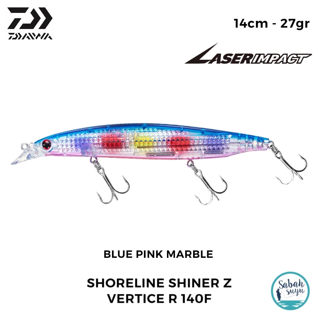 Daiwa SLS-Z Vertice R 140F-LI 14cm 27gr LI Blue Pink Marble
