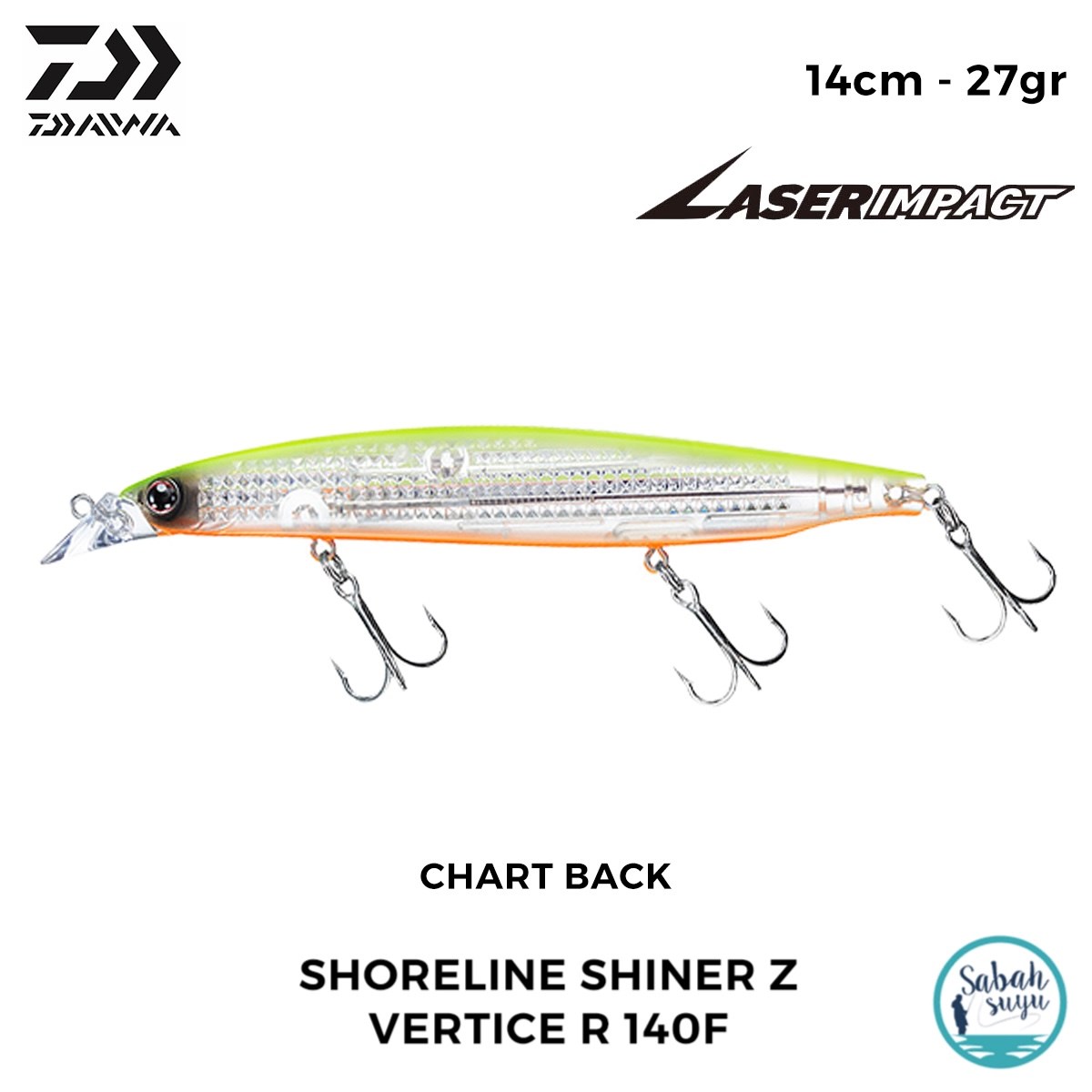 Daiwa SLS-Z Vertice R 140F-LI 14cm 27gr LI Chart Back