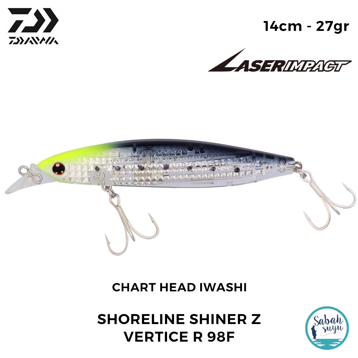 Daiwa SLS-Z Vertice R 98F-LI 9.8cm 16.2gr LI Chart Head Iwashi