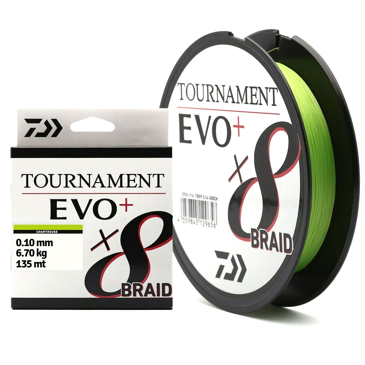Daiwa Tournament Evo+ 8X İp Misina 0.10mm 6.7kg 135mt Açık Yeşil