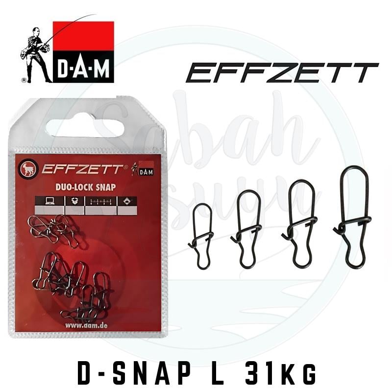 Dam Effzett D-Lock Snaps Klips (20 Adet) L 31kg