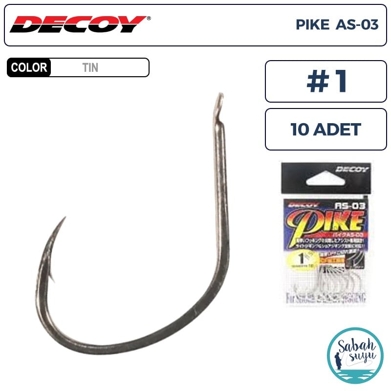 Decoy AS-03 Pike Light Jigging Asist İğne TIN #1 (10 Adet)