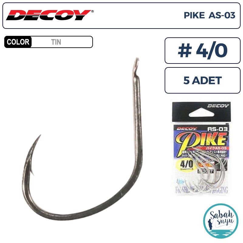 Decoy AS-03 Pike Light Jigging Asist İğne TIN #4/0 (5 Adet)
