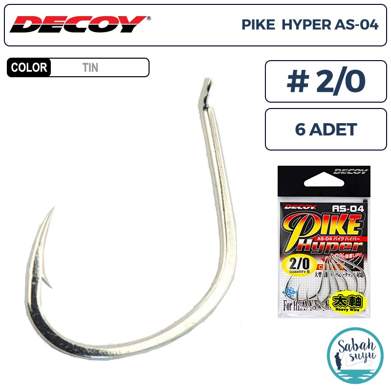 Decoy AS-04 Pike Hyper Jigging Asist İğne TIN #2/0 (6 Adet)