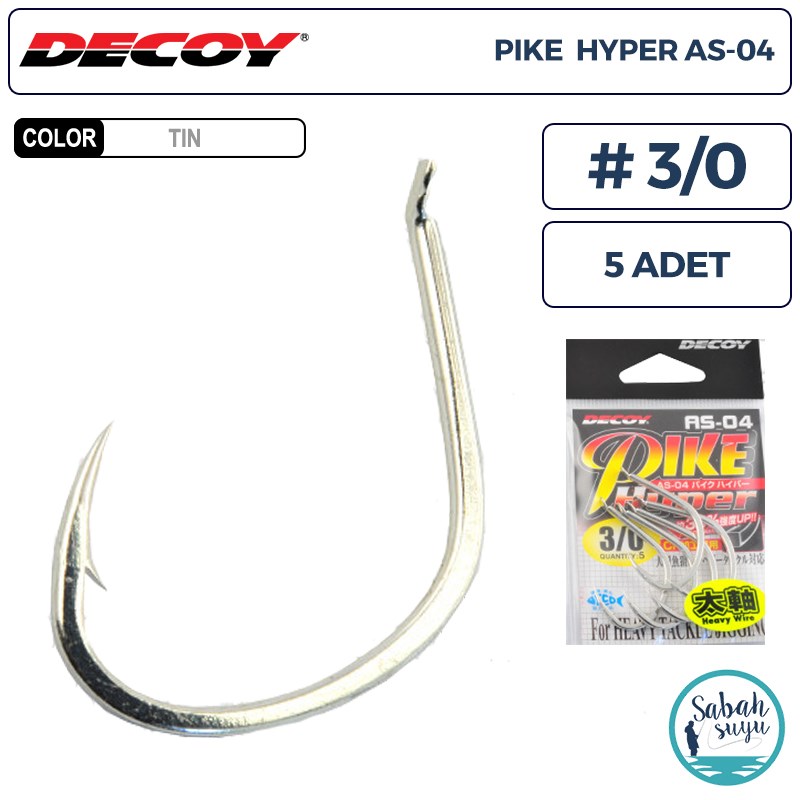 Decoy AS-04 Pike Hyper Jigging Asist İğne TIN #3/0 (5 Adet)
