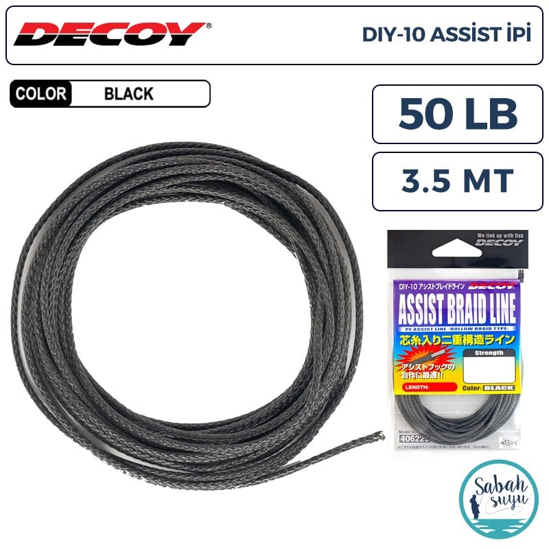 Decoy DIY-10 Asist İpi Siyah 50lb 3.5mt