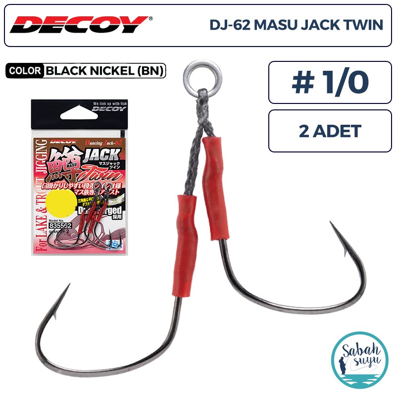 Decoy DJ-62 Masu Jack Twin Çiftli Asist İğnesi #1/0 (2 Adet)