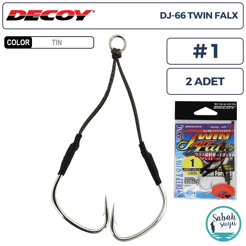 Decoy DJ-66 Twin Falx Çiftli Asist İğnesi #1 (2 Adet)
