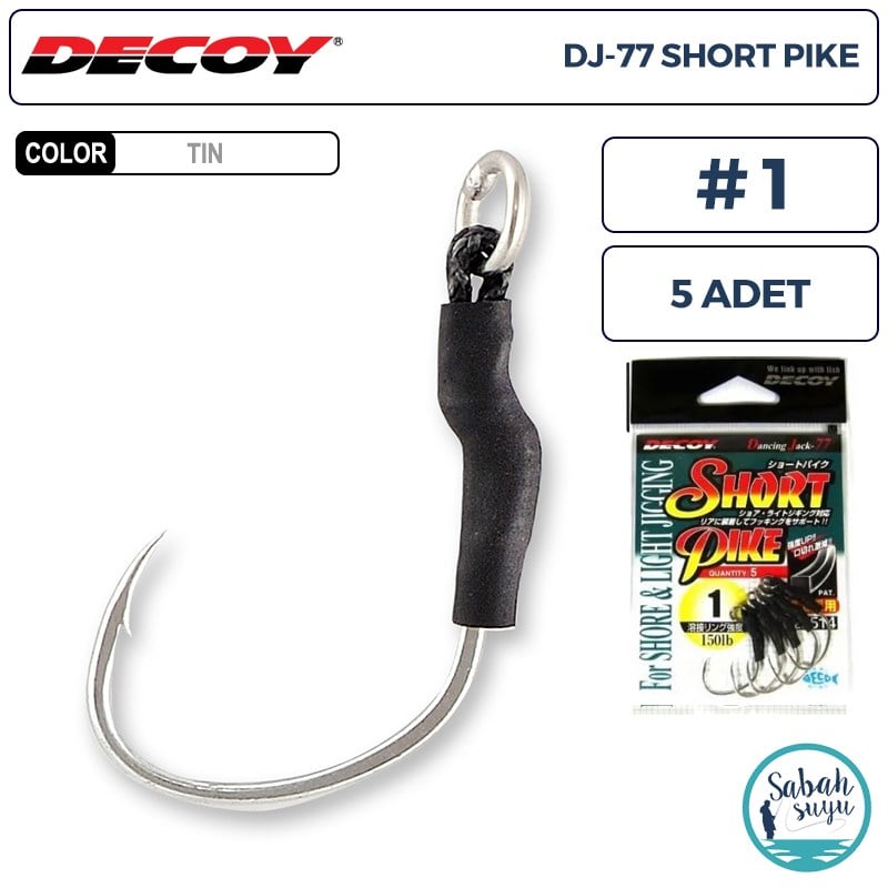 Decoy DJ-77 Short Pike Tekli Arka Asist İğnesi #1 (5 Adet)