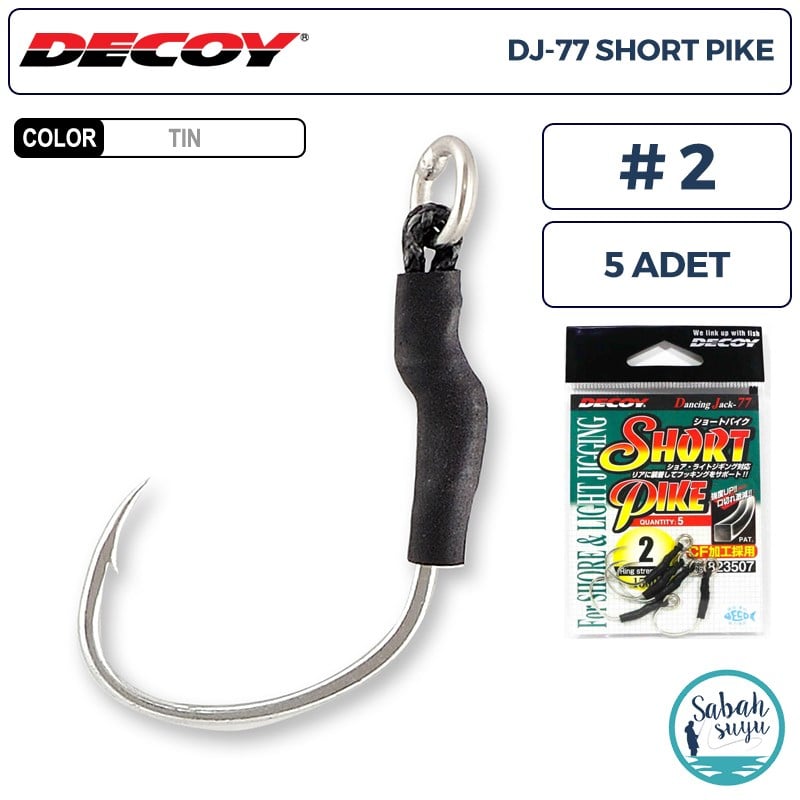 Decoy DJ-77 Short Pike Tekli Arka Asist İğnesi #2 (5 Adet)