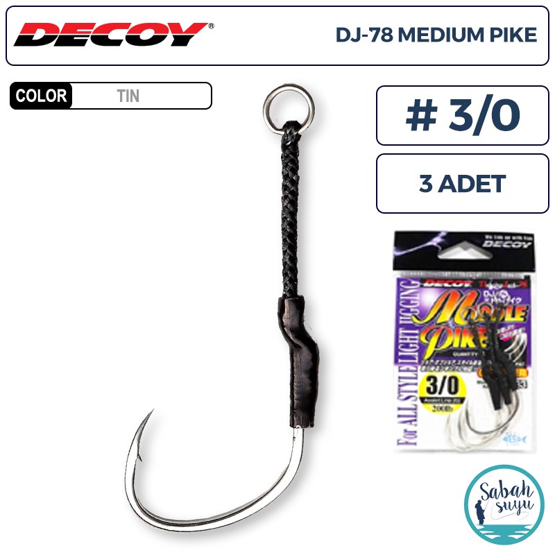 Decoy DJ-78 Middle Pike Tekli Asist İğnesi #3/0 (3 Adet)