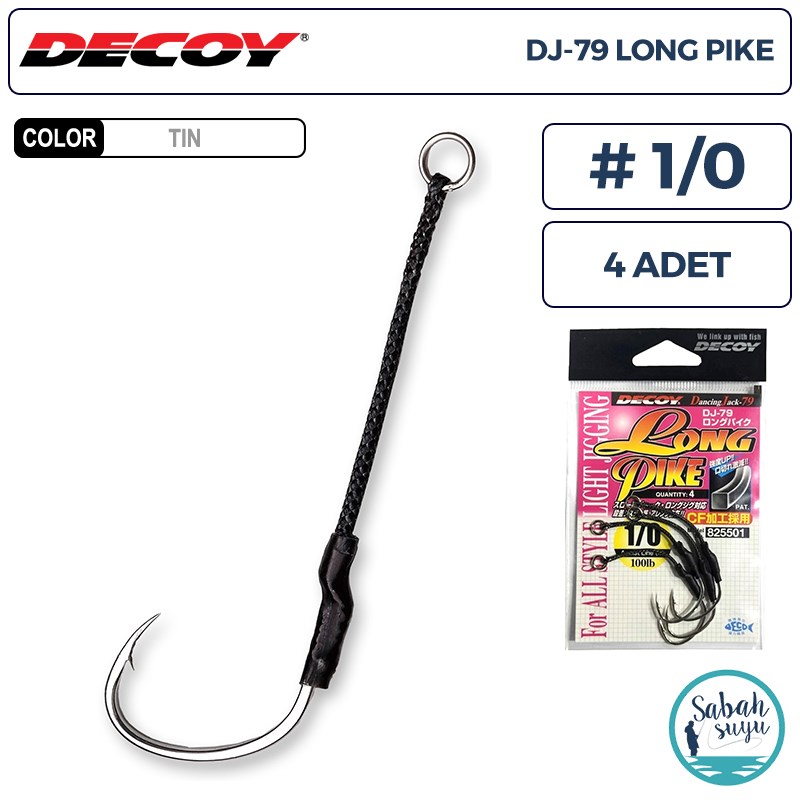 Decoy DJ-79 Long Pike Tekli Asist İğnesi #1/0 (4 Adet)