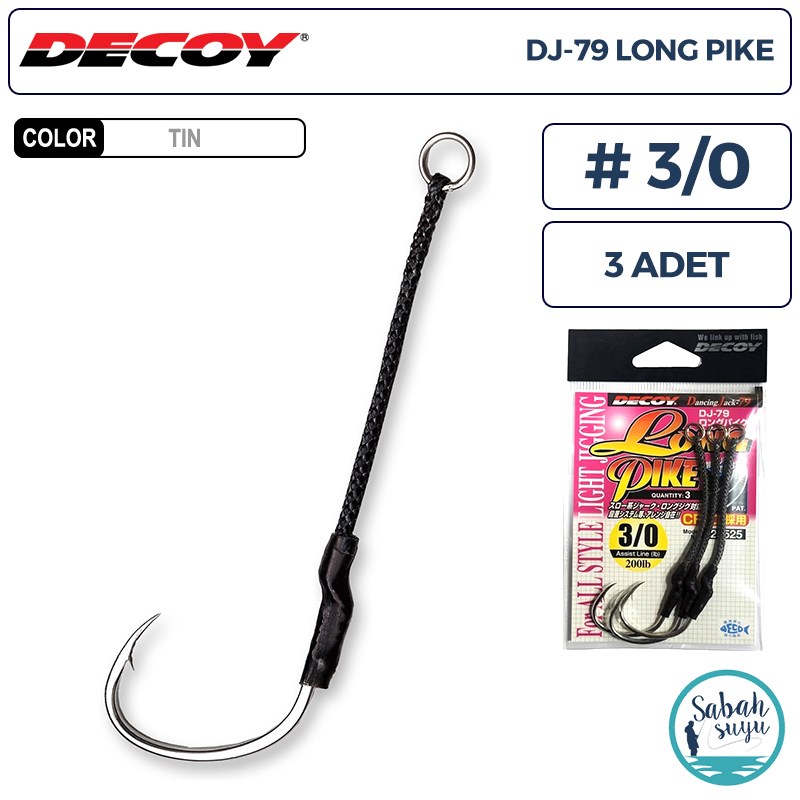 Decoy DJ-79 Long Pike Tekli Asist İğnesi #3/0 (3 Adet)