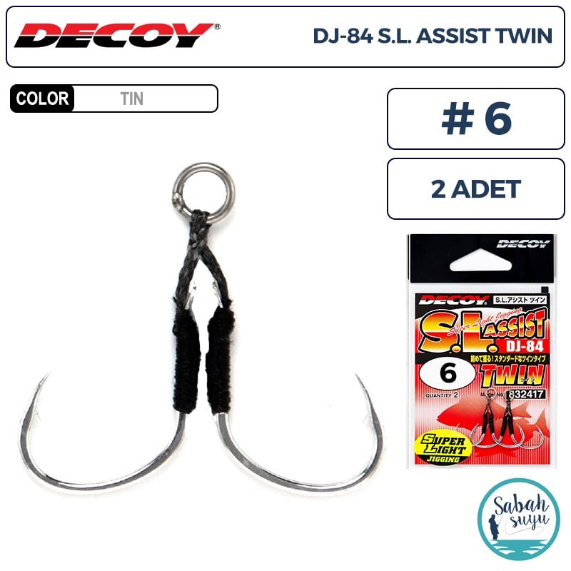 Decoy DJ-84 Super Light Çiftli Asist İğnesi #6 (2 Adet)