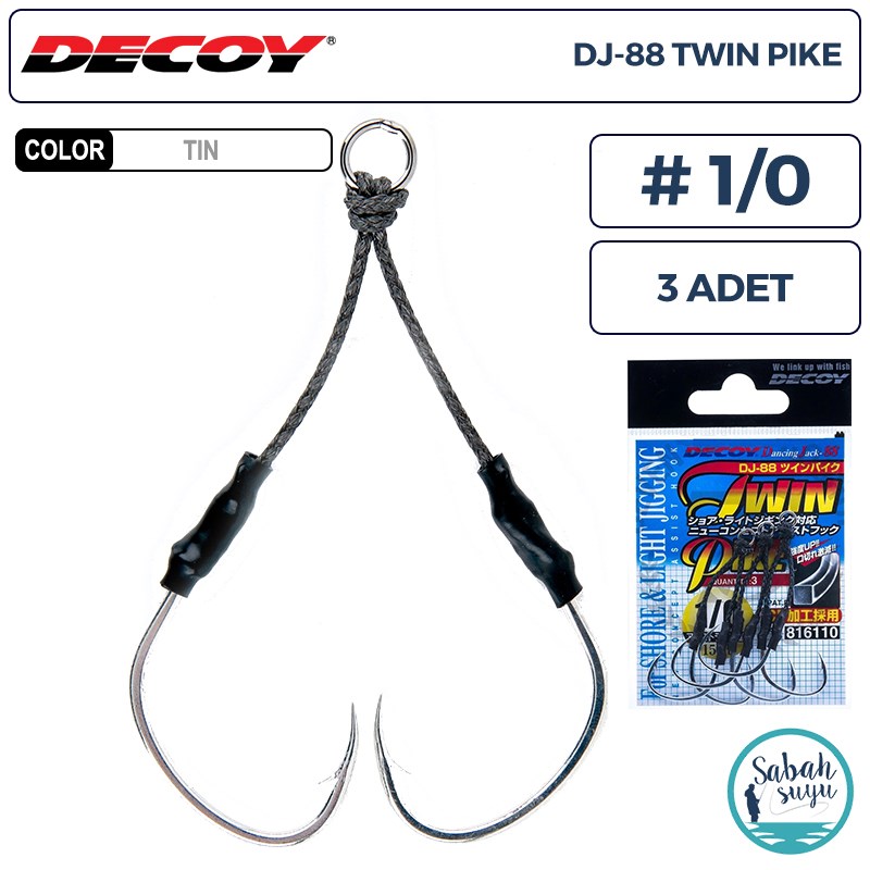 Decoy DJ-88 Twin Pike Çiftli Asist İğnesi #1/0 (3 Adet)
