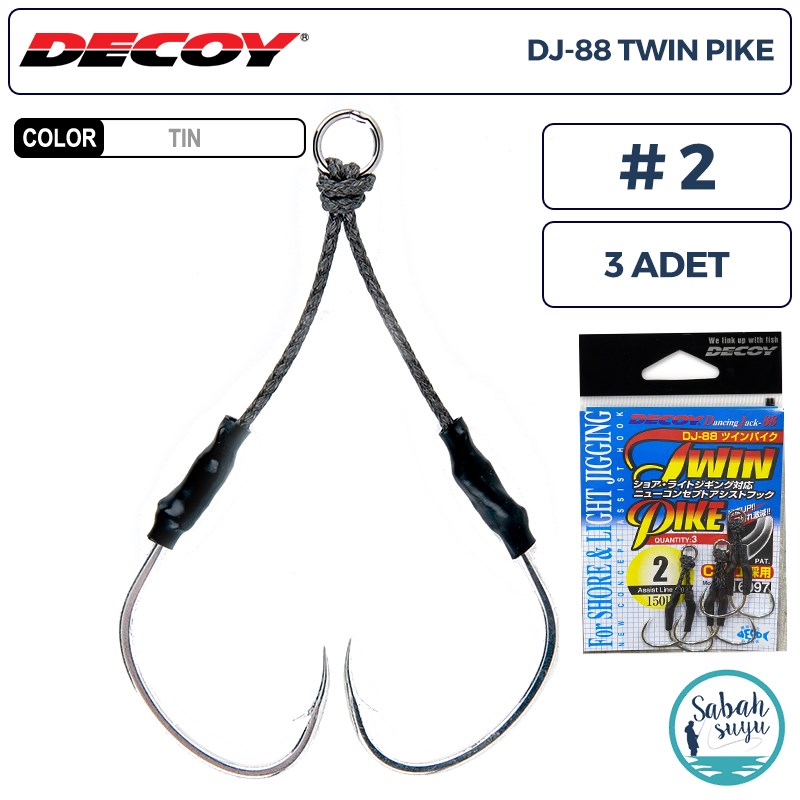 Decoy DJ-88 Twin Pike Çiftli Asist İğnesi #2 (3 Adet)