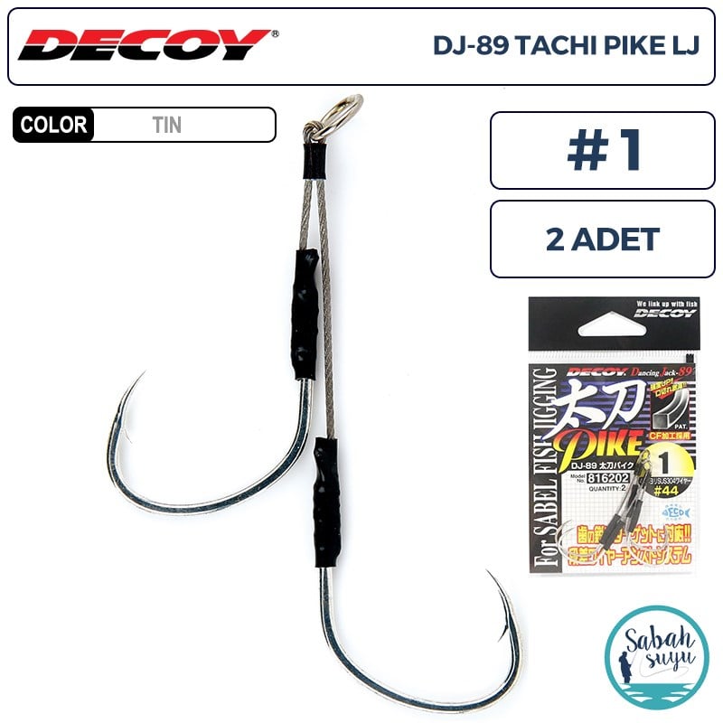 Decoy DJ-89 Tachi Pike LJ Çiftli Jig Asist İğnesi #1 (2 Adet)
