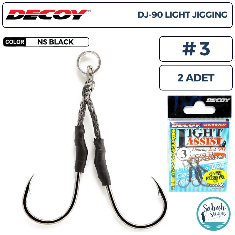 Decoy DJ-90 Light Jigging Çiftli Asist İğnesi #3 (2 Adet)