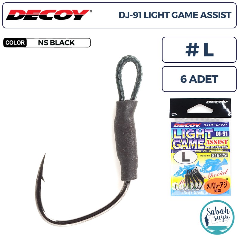 Decoy DJ-91 Light Game Tekli Asist İğnesi #L (6 Adet)