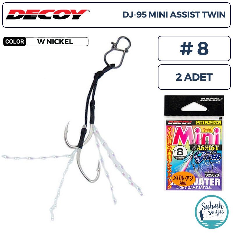 Decoy DJ-95 Mini Tüylü Çiftli Asist İğnesi #8 (2 Adet)