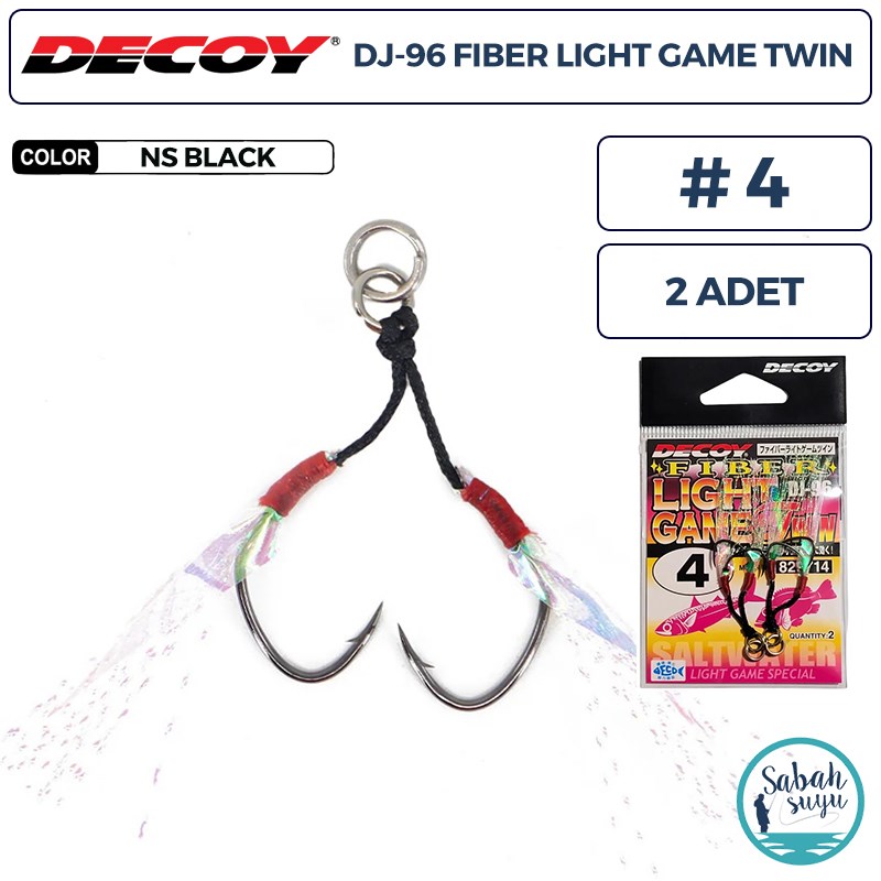 Decoy DJ-96 Fiber Light Game Tüylü Çiftli Asist İğnesi #4 (2 Adet)