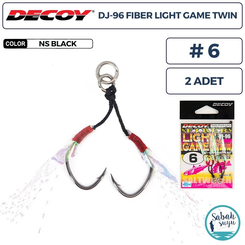 Decoy DJ-96 Fiber Light Game Tüylü Çiftli Asist İğnesi #6 (2 Adet)