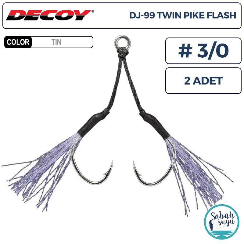 Decoy DJ-99UV Twin Pike Flash Tüylü Çiftli Asist İğnesi #3/0 (2 Adet)