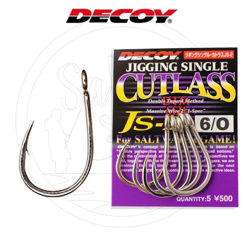 Decoy JS-2 Jigging Single Cutlass Delikli İğne #6/0 (5 Adet)