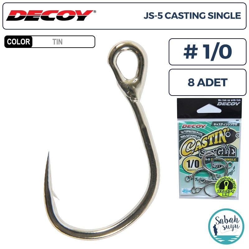 Decoy JS-5 Casting Single Tekli İğne #1/0 (8 Adet)