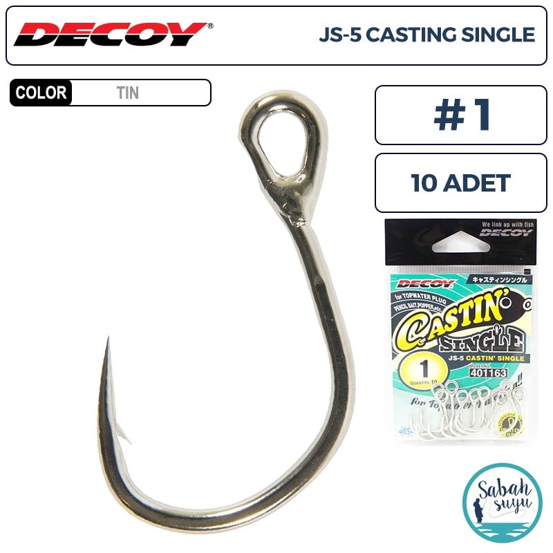 Decoy JS-5 Casting Single Tekli İğne #1 (10 Adet)