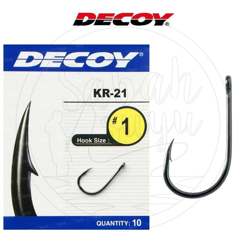 Decoy KR-21 Halkalı Olta İğnesi #1 Siyah Nikel