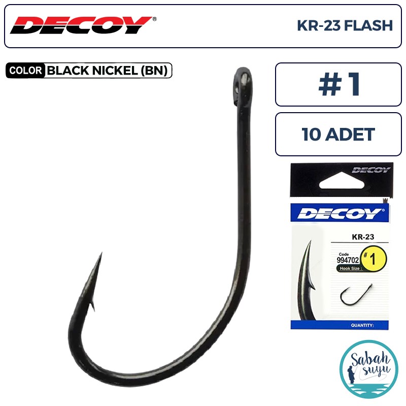 Decoy KR-23 Flash Delikli Olta İğnesi BN #1 (10 Adet)