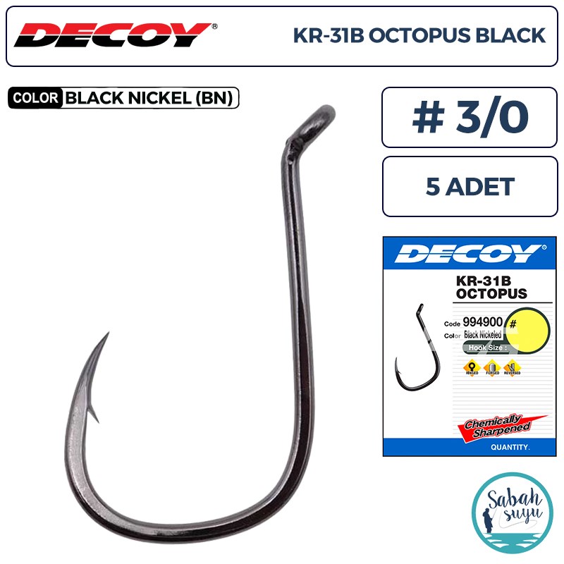 Decoy KR-31B Octopus Delikli Olta İğnesi BN #3/0 (5 Adet)