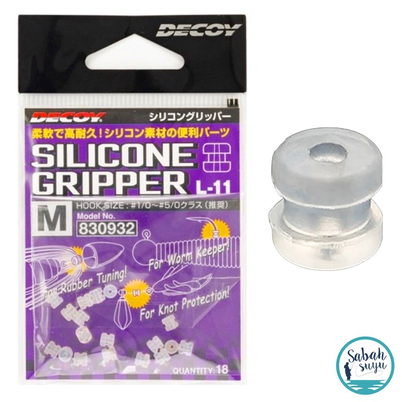Decoy L-11 Silicone Gripper Püskül Kilidi #M Şeffaf (14 Adet)