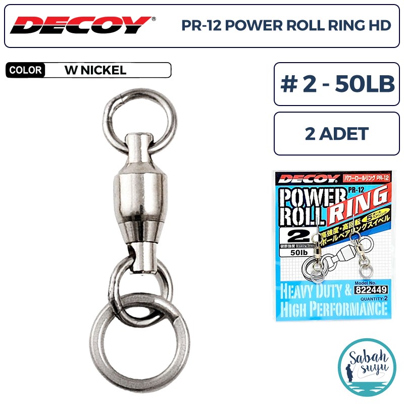 Decoy PR-12 Powerroll Ring Halkalı Fırdöndü #2 50lb (2 Adet)