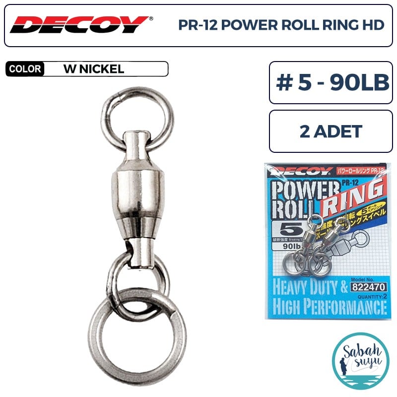 Decoy PR-12 Powerroll Ring Halkalı Fırdöndü #5 90lb (2 Adet)