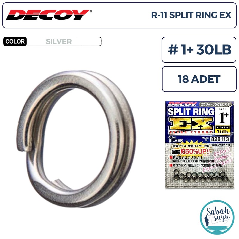 Decoy R-11 Split Ring EX Halka #1+ 30lb (18 Adet)