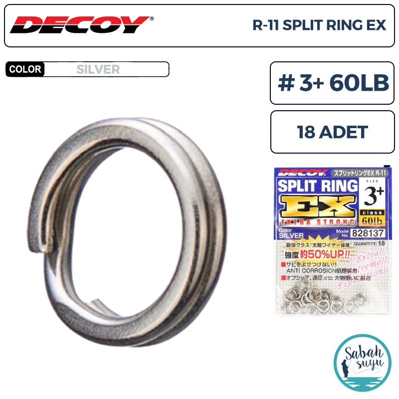 Decoy R-11 Split Ring EX Halka #3+ 60lb (18 Adet)