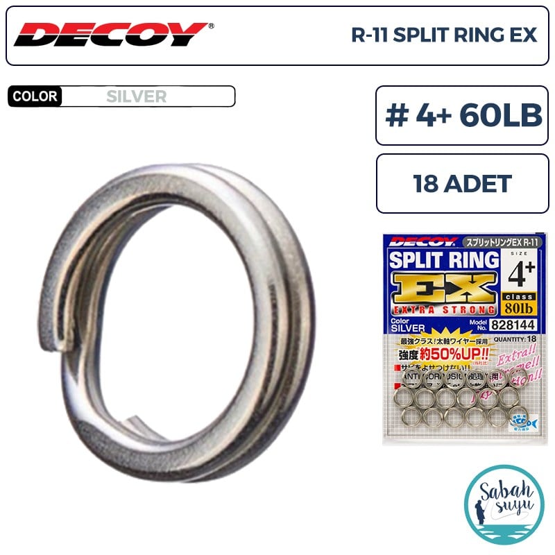 Decoy R-11 Split Ring EX Halka #4+ 80lb (18 Adet)