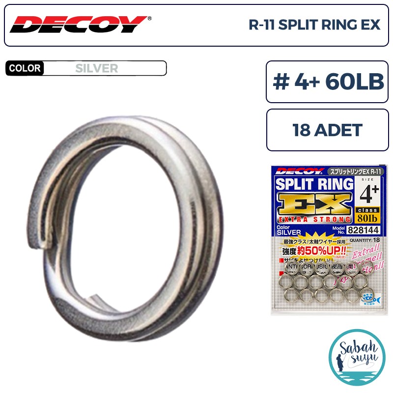 Decoy R-11 Split Ring EX Halka #4+ 80lb (18 Adet)