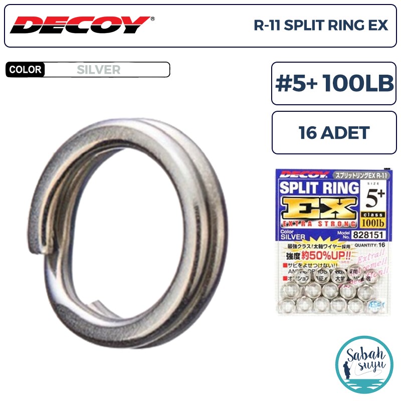 Decoy R-11 Split Ring EX Halka #5+ 100lb (16 Adet)