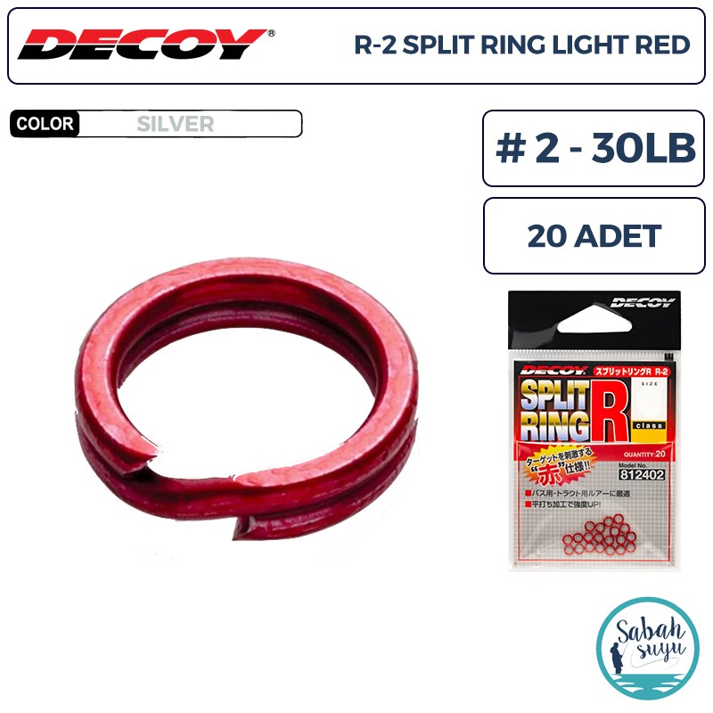 Decoy R-2 Split Ring Halka Light Red #2 30lb (20 Adet)