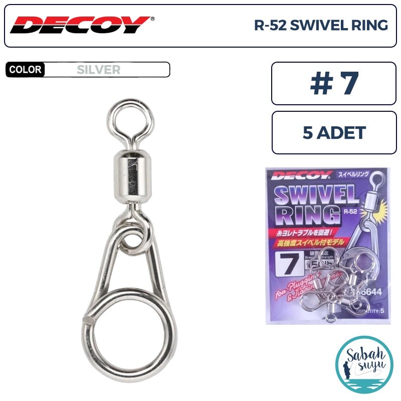 Decoy R-52 Swivel Ring Fırdöndülü Klips Silver #7 (150lb) (5 Adet)