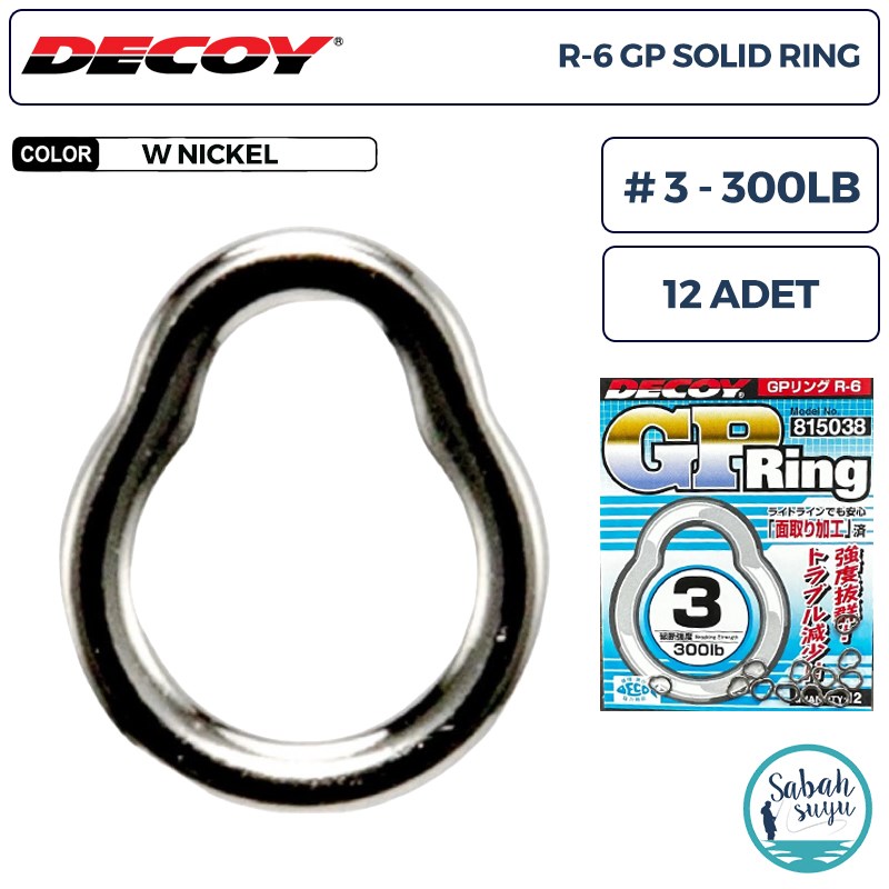 Decoy R-6 GP Solid Ring (Kapalı Halka) #3 300lb (12 Adet)