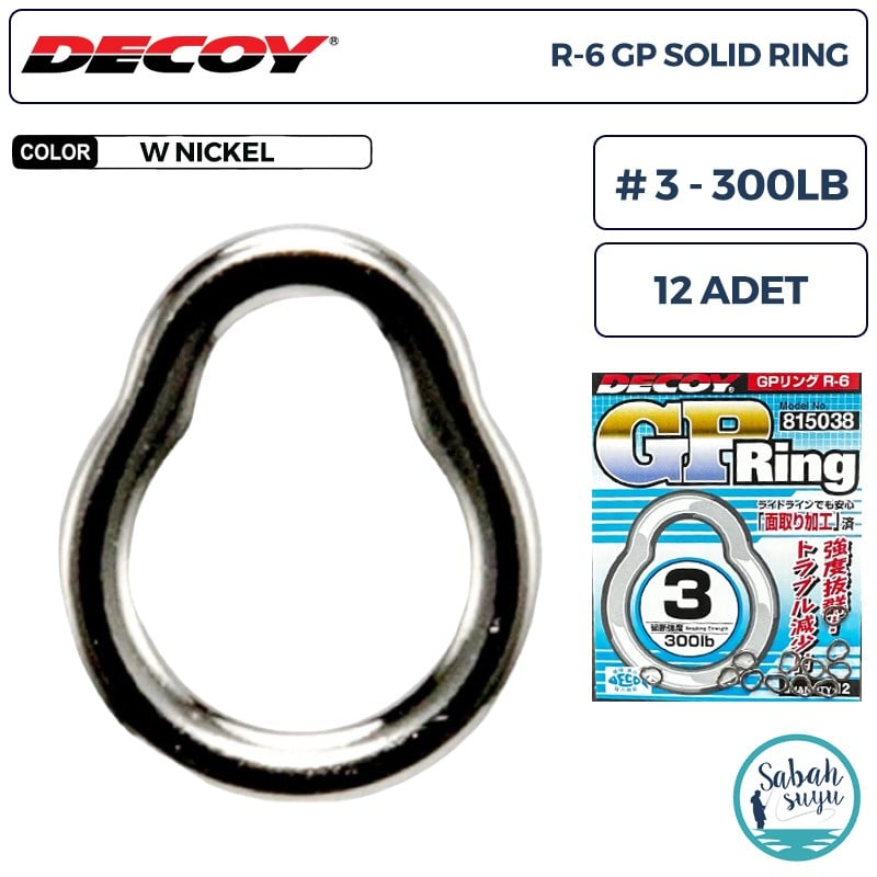 Decoy R-6 GP Solid Ring (Kapalı Halka) #3 300lb (12 Adet)