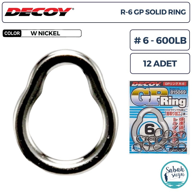 Decoy R-6 GP Solid Ring (Kapalı Halka) #6 600lb (12 Adet)